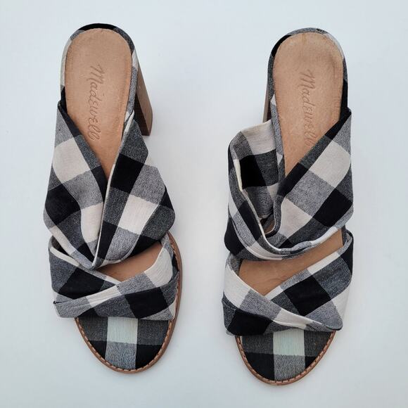 Madewell The Alexandria Mule in Gingham Check - Picture 2 of 7